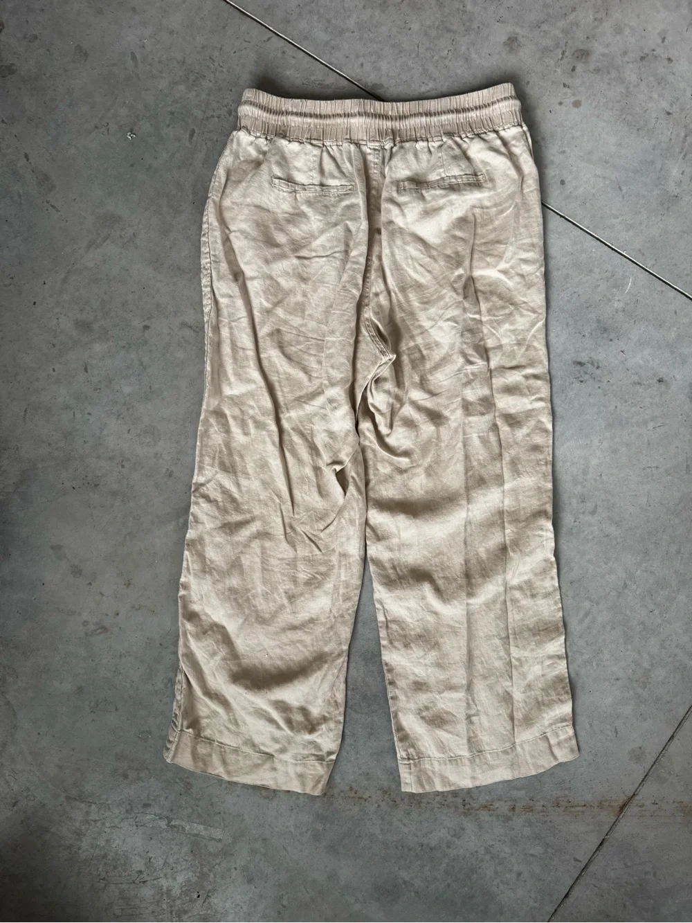 Quince 100% European Linen Wide Leg Pants in Driftwood Size XL